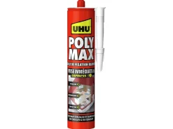 UHU Mastic, Cartouche Joint Et Silicone-Colle mastic prise immédiate express blanc cartouche 425g