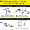 UHU Colle mastic prise immédiate express invisible cartouche 300g