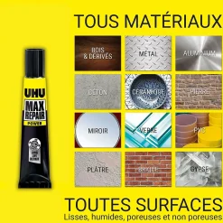 UHU Colle-Colle Max Repair 20 grammes Transparent
