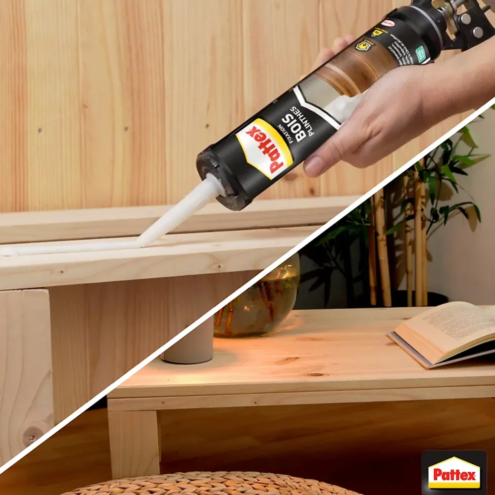 Pattex Colle Parquet-Colle fixation bois plinthes cartouche 380g