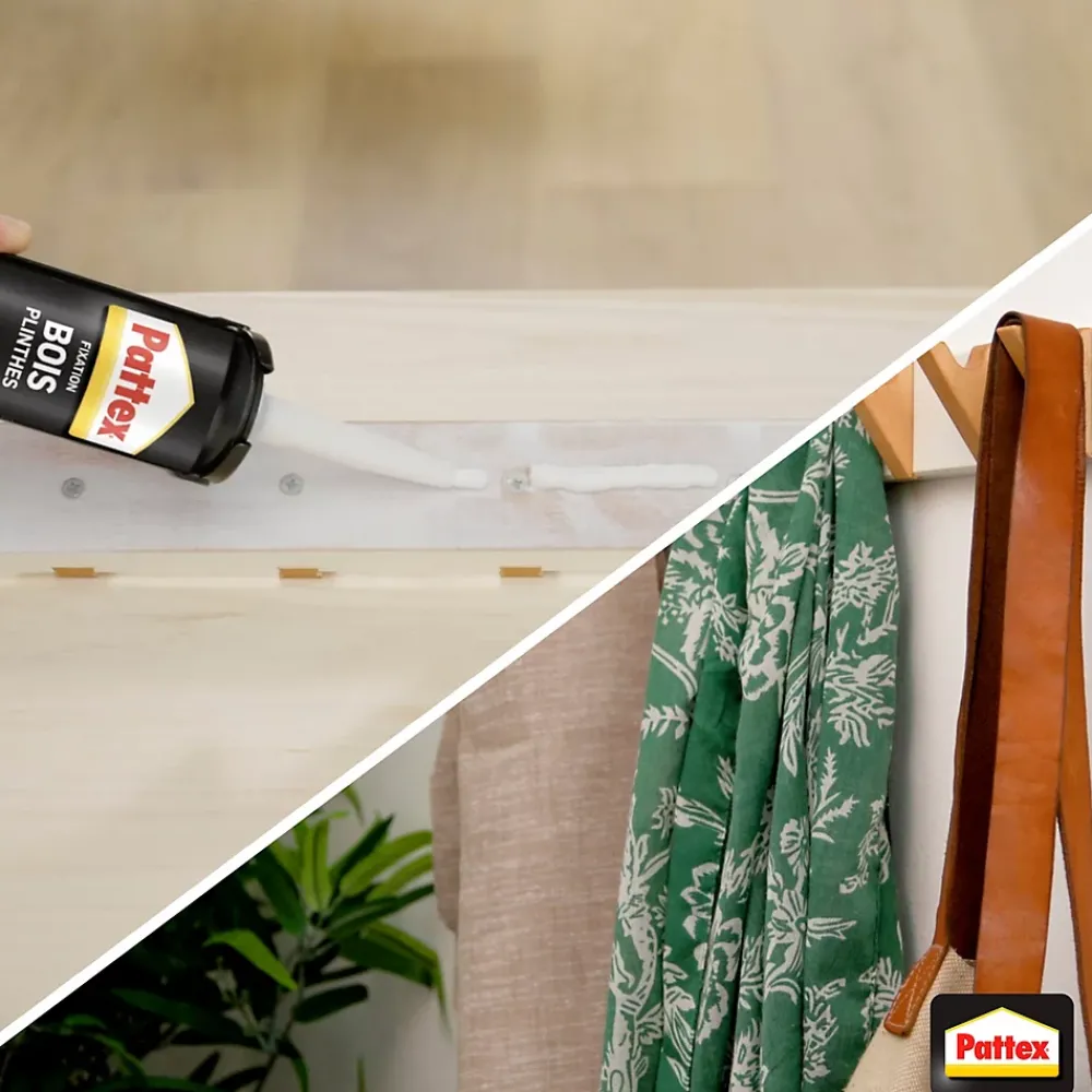 Pattex Colle Parquet-Colle fixation bois plinthes cartouche 380g