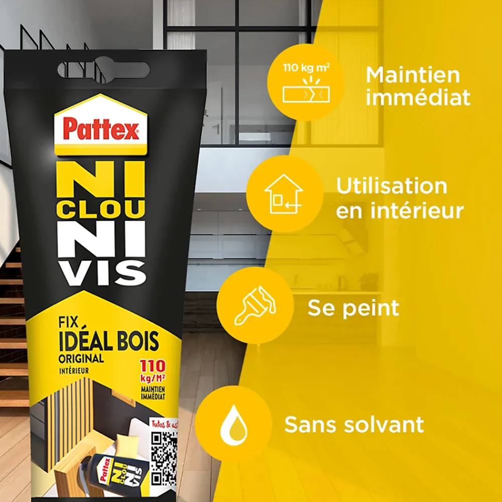 Pattex Colle-Colle Ni Clou Ni Vis Chrono tube 260g
