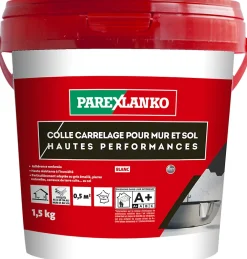 Parexlanko Colle pour carrelage mur et sol intérieur hautes performances blanc 1,5 kg