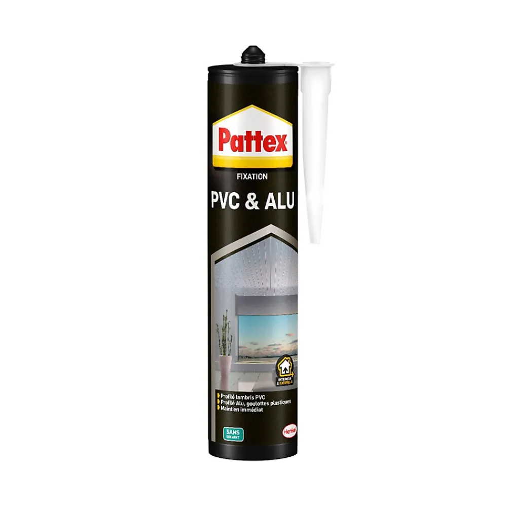 Pattex Colle pour fixation sur PVC et alu cartouche 450g