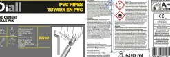 Diall Colle Pour Pvc-Colle pour PVC et tuyau en PVC 500ml