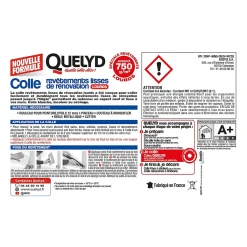 Quelyd Colle Papier Peint-Colle pour revêtements lisses de rénovations lourds (jusqu'à 750g/m²) pâte 10kg