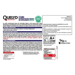 Quelyd Colle Papier Peint-Colle pour revêtements lisses de rénovations légers (jusqu'à 200g/m²) pâte 1kg