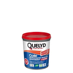 Quelyd Colle Papier Peint-Colle pour revêtements lisses de rénovations lourds (jusqu'à 750g/m²) pâte 1kg