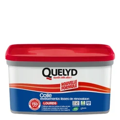 Quelyd Colle Papier Peint-Colle pour revêtements lisses de rénovations lourds (jusqu'à 750g/m²) pâte 5kg