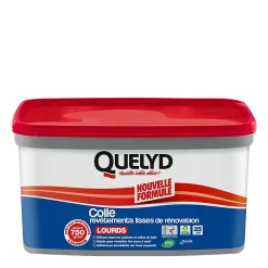 Quelyd Colle Papier Peint-Colle pour revêtements lisses de rénovations lourds (jusqu'à 750g/m²) pâte 5kg