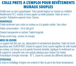 Semin Colle Papier Peint-Colle pour Toiles de Verre et Revêtements Muraux Légers Sem Murale, Prêt à l'Emploi, Seau 5 kg