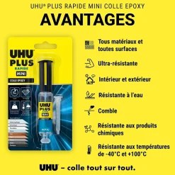 UHU Colle-Colle époxy transparente, tube 4g