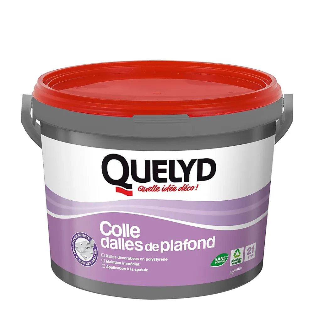 Quelyd Colle|Colle Pour Polystyrène-Colle pour Dalles de plafond Pâte 7 kg