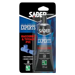 Sader Colle pour Raccords et Tuyaux en PVC Tube 125 ml