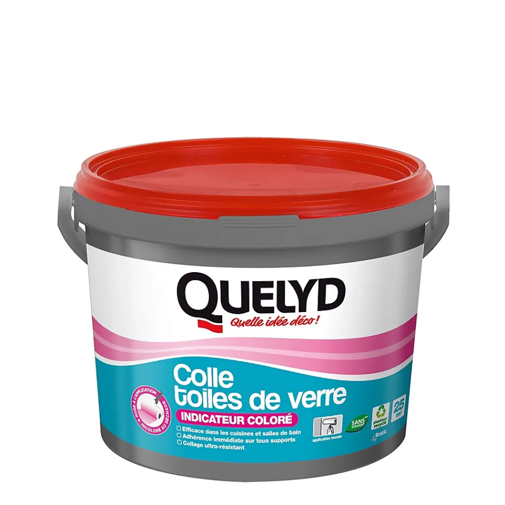 Quelyd Colle toile de verre pâte avec indicateur coloré 5kg