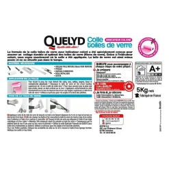 Quelyd Colle toile de verre pâte avec indicateur coloré 5kg