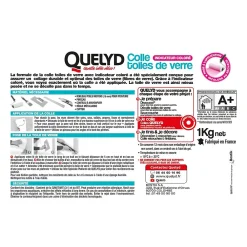 Quelyd Colle Papier Peint-Colle toile de verre pâte avec indicateur coloré 1kg