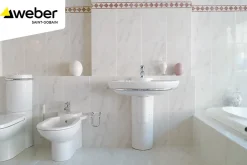 Weber Saint-Gobain Colle tous carreaux neufs et réno blanc Weber 25kg