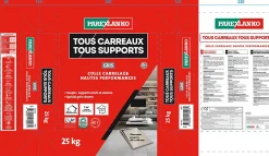 Parexlanko Colle Carrelage-Colle tous carreaux tous supports Blanc 25kg