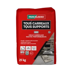 Parexlanko Colle Carrelage-Colle tous carreaux tous supports Blanc 25kg