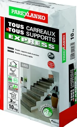 Parexlanko Colle Carrelage-Colle tous carreaux tous supports Express 10 kg