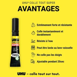 UHU Colle-Colle Colle Tout Super format liquide 3 grammes