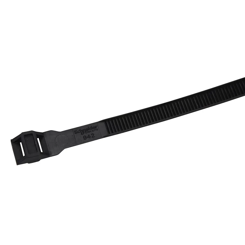 Schneider Electric Fixation Et Raccordement Du Câble-Collier de serrage en nylon 9 x 370 mm noir, lot de 100