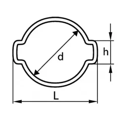 Acton Tube Et Raccord Cuivre-Collier de serrage 2 oreilles W1 2EC 22/25mm - - 2EC 22-25