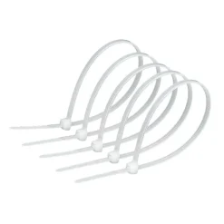 Edo Colliers de serrage colliers de câblage sans halogène 2,5 x 80 mm blancs 777778 lot de 100 pcs