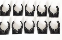 Codital Collier De Serrage-Colliers PVC de fixation à clip pince ouverte PVC 63mm (Lot de 10)