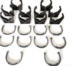 Codital Colliers PVC de fixation à clip fermé PVC 63mm (Lot de 10)