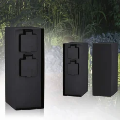 Paulmann Colonne de prises Rio Double IP44 Anthracite