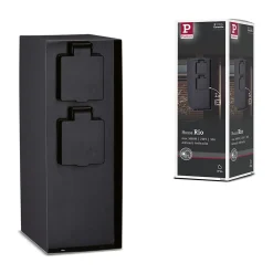 Paulmann Colonne de prises Rio Double IP44 Anthracite
