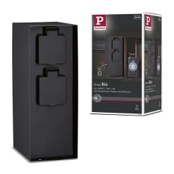 Paulmann Colonne de prises Rio Horloge de programmation IP44 Anthracite