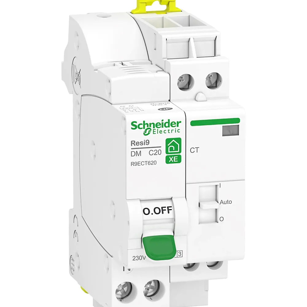 Schneider Electric Combiné disjoncteur + contacteur courbe C phase + neutre 20A Resi9 XE