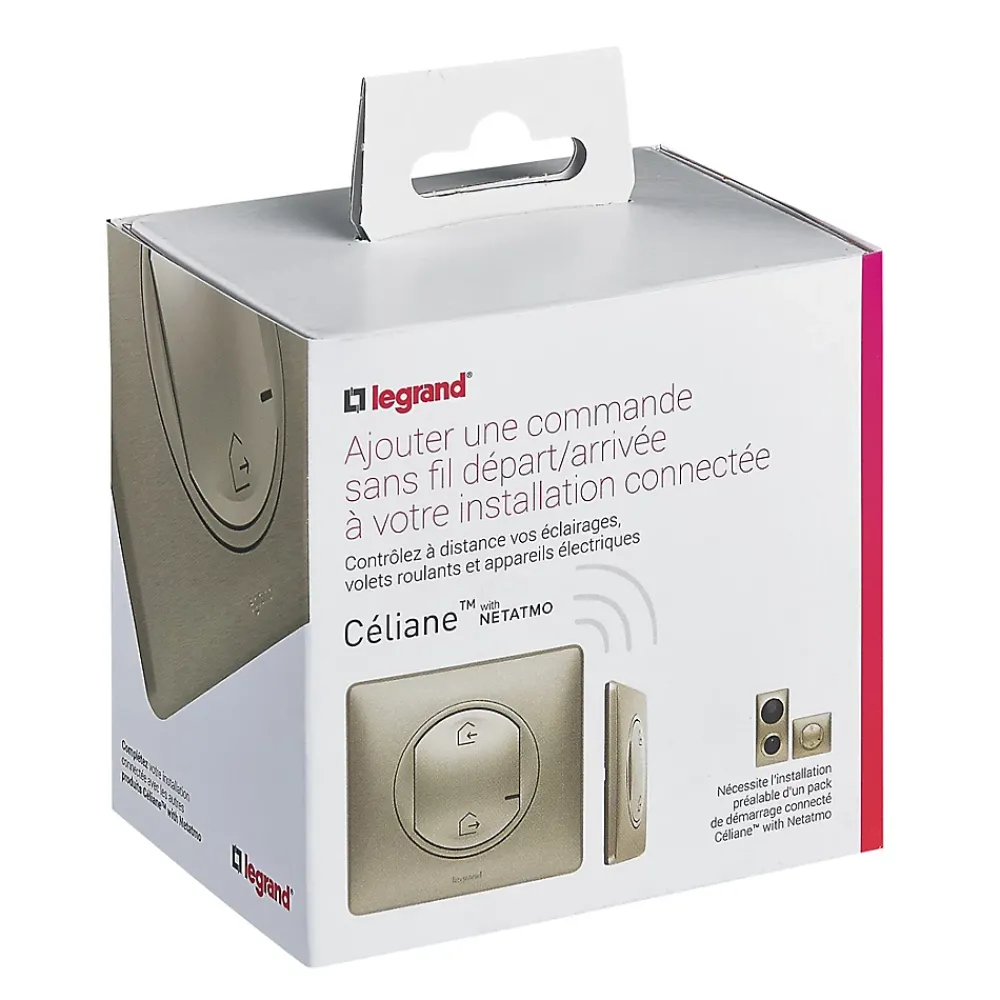 Legrand Commande générale sans fil Départ/Arrivée pour installation connectée Céliane with Netatmo titane