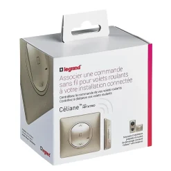 Legrand Interrupteur Encastrable-Commande sans fil pour interrupteur filaire de volet roulant connecté Céliane with Netatmo titane