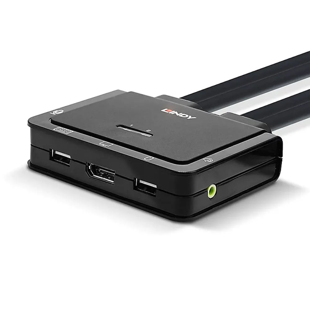 Lindy Câble Et Connectique Tv-Commutateur KVM DisplayPort 2 Ports 1.2