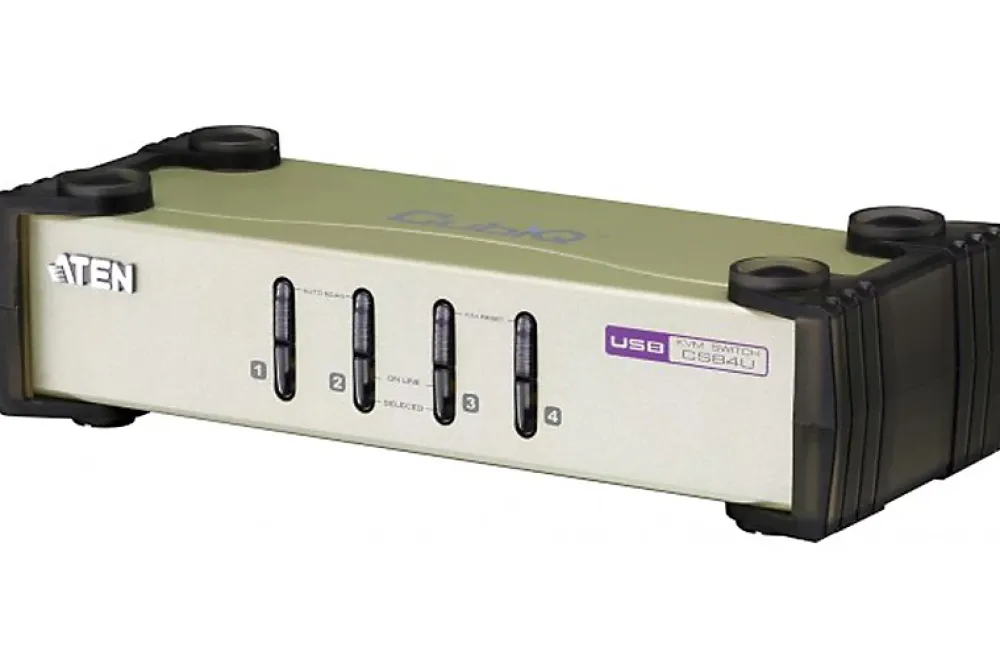 Aten Câble Et Connectique Tv-Commutateur KVM VGA 4 ordinateurs