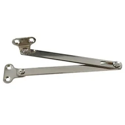 Diall 2 Compas coulisseaux avec arrêt droite/gauche acier nickelé L.200 mm x l.10 mm