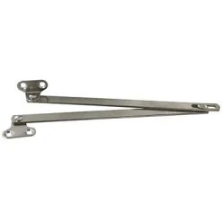 Diall 2 Compas coulisseaux sans arrêt droite/gauche acier nickelé L.300 mm x l.10 mm