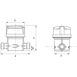 Itron Compteur d'eau divisionnaire eau chaude - Aquadis+ -