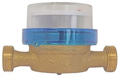 Somatherm for you Compteur d'eau jet unique eau froide calibre 15 mâle/ mâle 20/27 laiton