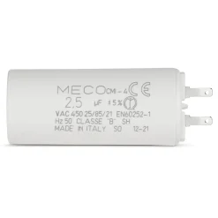 Allotech Fusible-Condensateur MECO 2,5 µF universel (CMI4 254) fond plat et cosses pour moteur de store et électroménager