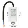 Tecnid Fusible-Condensateur de démarrage pour moteurs électriques, 450V, capacité : 2 microfarad, avec câble de 15cm