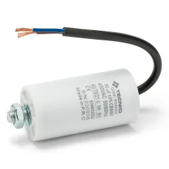 Tecnid Fusible-Condensateur de démarrage pour moteurs électriques, 450V, capacité : 80 microfarad, avec câble de 15cm