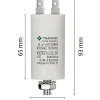 Tecnid Condensateur de démarrage pour moteurs électriques, 450V, capacité : 8 microfarad, 4 broches / M8