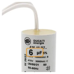Ducati 2 Condensateurs, 6 uF, à Connecteurs, pour Moteur Volet Roulant Bubendorff