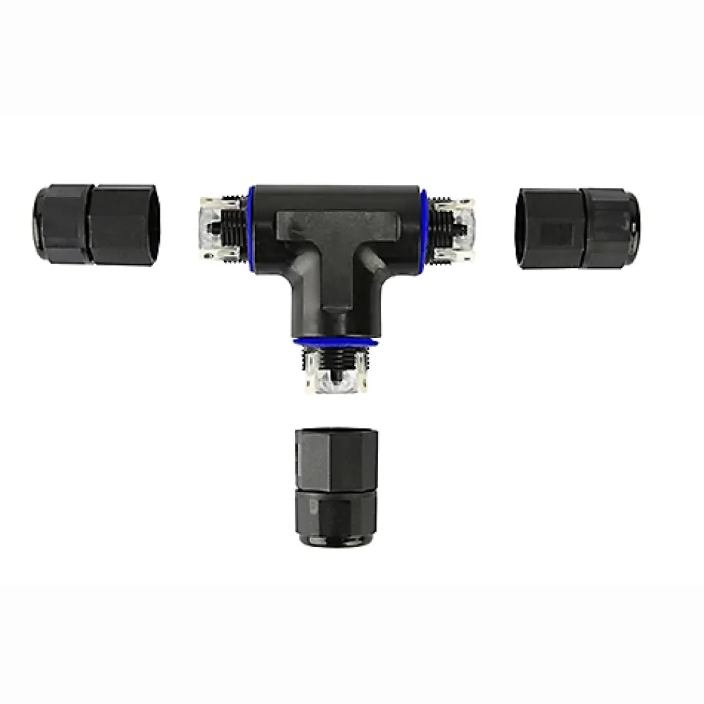 Horoz Electric Fixation Et Raccordement Du Câble-Connecteur de câble étanche en T IP68 3 fils noir
