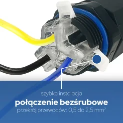 Horoz Electric Accessoire De Raccordement-Connecteur de câble étanche IP68 3 fils noir